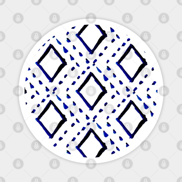 Shibori Tribal Pattern Magnet by bruxamagica